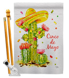 Cactus Cinco de Mayo - Southwest Country & Primitive Vertical Impressions Decorative Flags HG115178 Made In USA