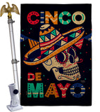 Skull Cinco De Mayo - Southwest Country & Primitive Vertical Impressions Decorative Flags HG115180 Made In USA