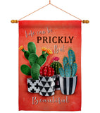 Prickly But Beautiful - Southwest Country & Primitive Vertical Impressions Decorative Flags HG115227 Made In USA