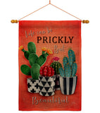 Prickly But Beautiful - Southwest Country & Primitive Vertical Impressions Decorative Flags HG115227 Made In USA