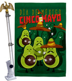 Avocado Fiesta - Southwest Country & Primitive Vertical Impressions Decorative Flags HG115234 Made In USA