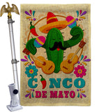 Mr. Cactus Mayo - Southwest Country & Primitive Vertical Impressions Decorative Flags HG115236 Made In USA