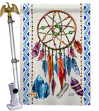 Dreamcatcher - Southwest Country & Primitive Vertical Impressions Decorative Flags HG137010 Made In USA