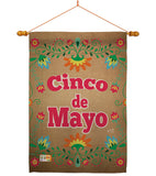 Suzani Cinoco de Mayo - Southwest Country & Primitive Vertical Impressions Decorative Flags HG137042 Made In USA