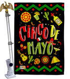 Ready to Cinco de Mayo - Southwest Country & Primitive Vertical Impressions Decorative Flags HG137043 Made In USA