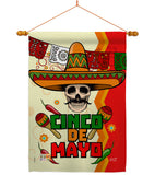 Calavera Cinco de Mayo - Southwest Country & Primitive Vertical Impressions Decorative Flags HG137045 Made In USA