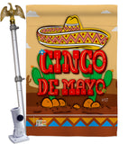 Southwest Cinco de Mayo - Southwest Country & Primitive Vertical Impressions Decorative Flags HG137056 Made In USA