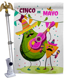 Guacamole Fiesta - Southwest Country & Primitive Vertical Impressions Decorative Flags HG137460 Made In USA