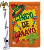 Cinco de Mayo - Southwest Country & Primitive Vertical Impressions Decorative Flags HG192025 Made In USA
