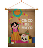 Cinco de Mayo Day - Southwest Country & Primitive Vertical Impressions Decorative Flags HG192059 Made In USA
