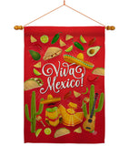 Viva Mexico - Southwest Country & Primitive Vertical Impressions Decorative Flags HG192321 Made In USA