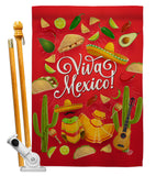 Viva Mexico - Southwest Country & Primitive Vertical Impressions Decorative Flags HG192321 Made In USA