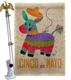 Fiesta of Mayo - Southwest Country & Primitive Vertical Impressions Decorative Flags HG192505 Made In USA