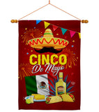 Cinco Festival - Southwest Country & Primitive Vertical Impressions Decorative Flags HG192537 Made In USA