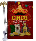 Cinco Festival - Southwest Country & Primitive Vertical Impressions Decorative Flags HG192537 Made In USA