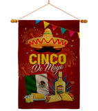 Cinco Festival - Southwest Country & Primitive Vertical Impressions Decorative Flags HG192537 Made In USA