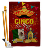 Cinco Festival - Southwest Country & Primitive Vertical Impressions Decorative Flags HG192537 Made In USA