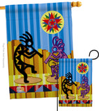 Kokopelli Dream - Southwest Country & Primitive Vertical Impressions Decorative Flags HG115079 Made In USA