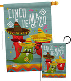 Chili Pepper Cinco de Mayo - Southwest Country & Primitive Vertical Impressions Decorative Flags HG115125 Made In USA