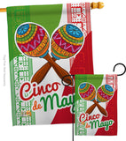 Maracas Cinco de Mayo - Southwest Country & Primitive Vertical Impressions Decorative Flags HG115126 Made In USA