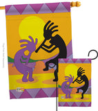 Kokopelli - Southwest Country & Primitive Vertical Impressions Decorative Flags HG115142 Made In USA