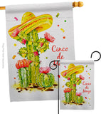 Cactus Cinco de Mayo - Southwest Country & Primitive Vertical Impressions Decorative Flags HG115178 Made In USA
