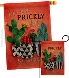 Prickly But Beautiful - Southwest Country & Primitive Vertical Impressions Decorative Flags HG115227 Made In USA