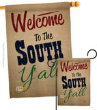 Welcome To The South Y'all - Southwest Country & Primitive Vertical Impressions Decorative Flags HG191080 Made In USA