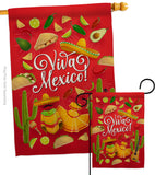 Viva Mexico - Southwest Country & Primitive Vertical Impressions Decorative Flags HG192321 Made In USA