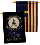 Pray United States Guardians - Military Americana Vertical Impressions Decorative Flags HG120068 Made In USA