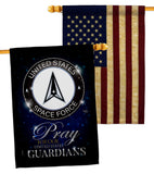 Pray United States Guardians - Military Americana Vertical Impressions Decorative Flags HG120068 Made In USA