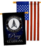 Pray United States Guardians - Military Americana Vertical Impressions Decorative Flags HG120068 Made In USA