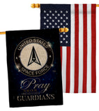 Pray United States Guardians - Military Americana Vertical Impressions Decorative Flags HG120068 Made In USA