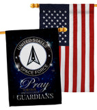 Pray United States Guardians - Military Americana Vertical Impressions Decorative Flags HG120068 Made In USA