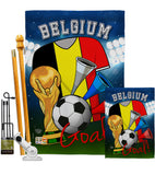 World Cup Belgium Soccer - Sports Interests Vertical Impressions Decorative Flags HG192088 Made In USA