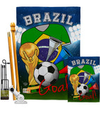 World Cup Brazil Soccer - Sports Interests Vertical Impressions Decorative Flags HG192089 Made In USA