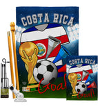 World Cup Costa Rica Soccer - Sports Interests Vertical Impressions Decorative Flags HG192091 Made In USA