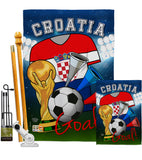 World Cup Croatia Soccer - Sports Interests Vertical Impressions Decorative Flags HG192092 Made In USA