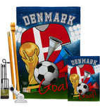 World Cup Denmark Soccer - Sports Interests Vertical Impressions Decorative Flags HG192093 Made In USA