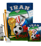 World Cup Iran Soccer - Sports Interests Vertical Impressions Decorative Flags HG192099 Made In USA