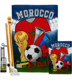 World Cup Morocco Soccer - Sports Interests Vertical Impressions Decorative Flags HG192102 Made In USA