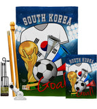 World Cup South Korea Soccer - Sports Interests Vertical Impressions Decorative Flags HG192112 Made In USA