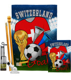 World Cup Switzerland Soccer - Sports Interests Vertical Impressions Decorative Flags HG192115 Made In USA