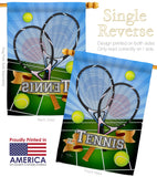 Tennis - Sports Interests Vertical Impressions Decorative Flags HG109002 Made In USA