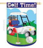 Golf Time - Sports Interests Vertical Applique Decorative Flags HG109038