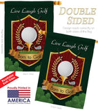 Live, Laugh, Golf - Sports Interests Vertical Impressions Decorative Flags HG109042 Made In USA