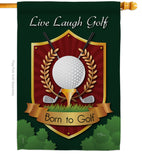 Live, Laugh, Golf - Sports Interests Vertical Impressions Decorative Flags HG109042 Made In USA