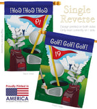 Golf!, Golf!, Golf! - Sports Interests Vertical Impressions Decorative Flags HG109043 Made In USA