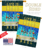 Life Is Reel - Sports Interests Vertical Impressions Decorative Flags HG109058 Made In USA