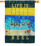 Life Is Reel - Sports Interests Vertical Impressions Decorative Flags HG109058 Made In USA